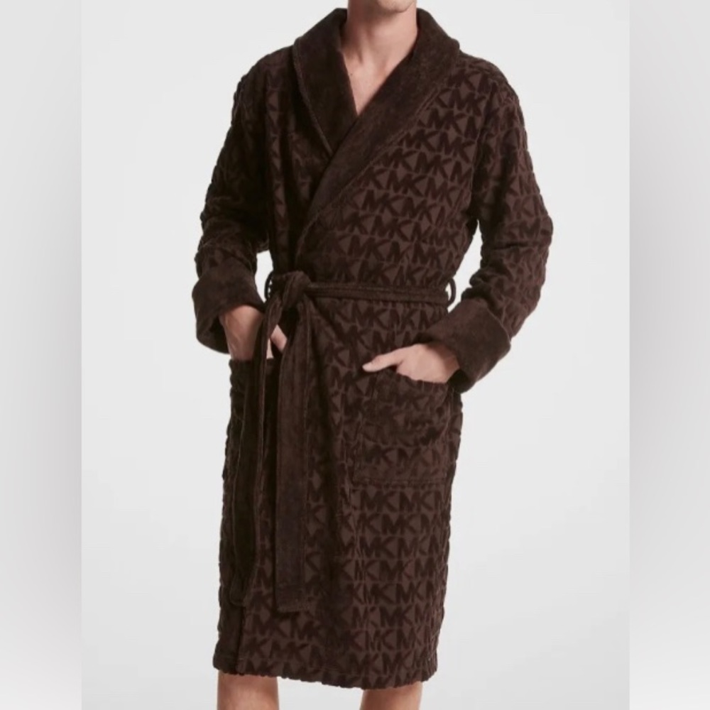 Michael Kors Logo Cotton Terry Robe